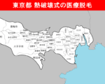 東京都の白地図