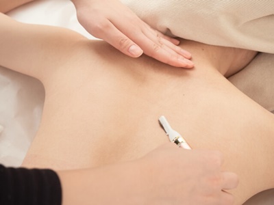 シェービングサービスの様子　写真