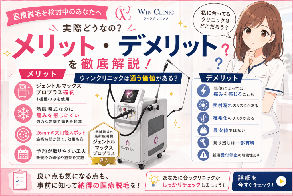 ウィンクリニックのデメリットとメリット計11項目を超深掘り解説！多少遠くても通う価値があった！