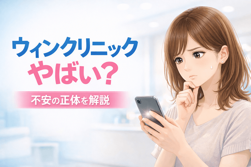 winクリニックはやばい？不安の正体と後悔しない判断基準を解説