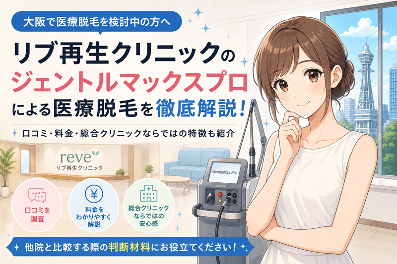リブ再生クリニックの脱毛は?口コミ・料金・機種を徹底解説